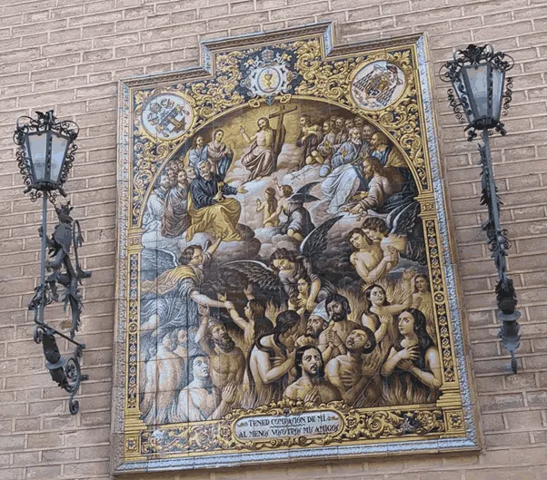 azulejo de las animas del purgatorio en sevilla