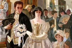 retrato de la boda de simon bolivar