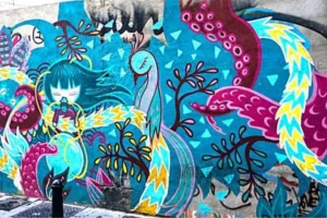 street art en el barrio el carmne valencia españa