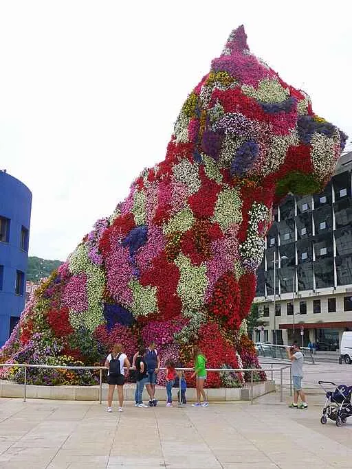 puppy el perro hecho con flores