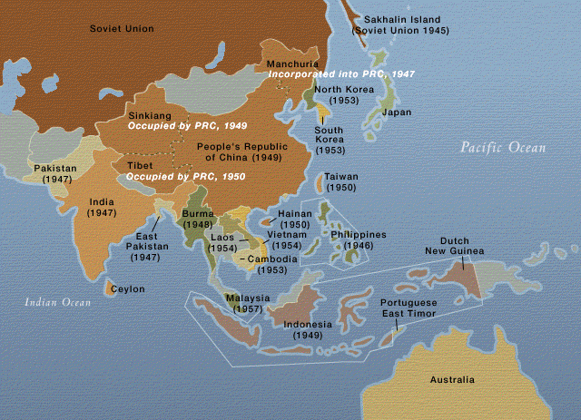 Nacimiento de países en el sudeste asiático luego de la Segunda Guerra Mundial