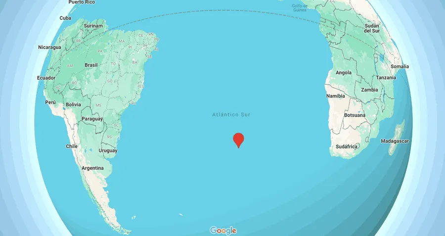 Ubicación de Tristán da Cunha en Google Maps