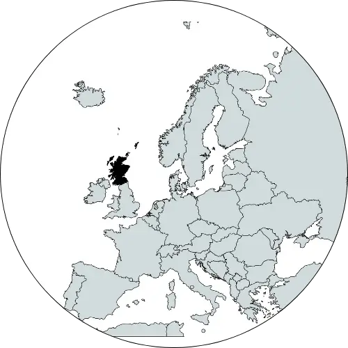 mapa de europa escocia