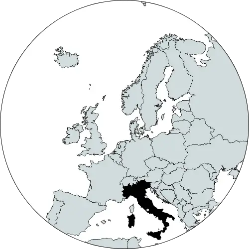 mapa de europa italia