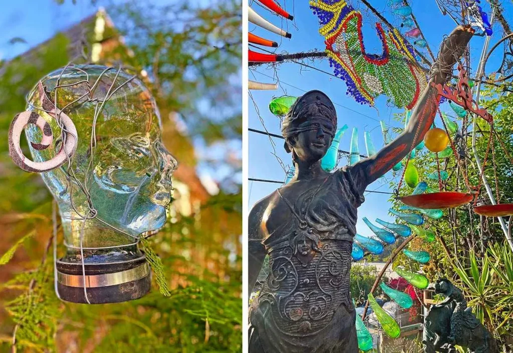 arte con botellas de vidrios