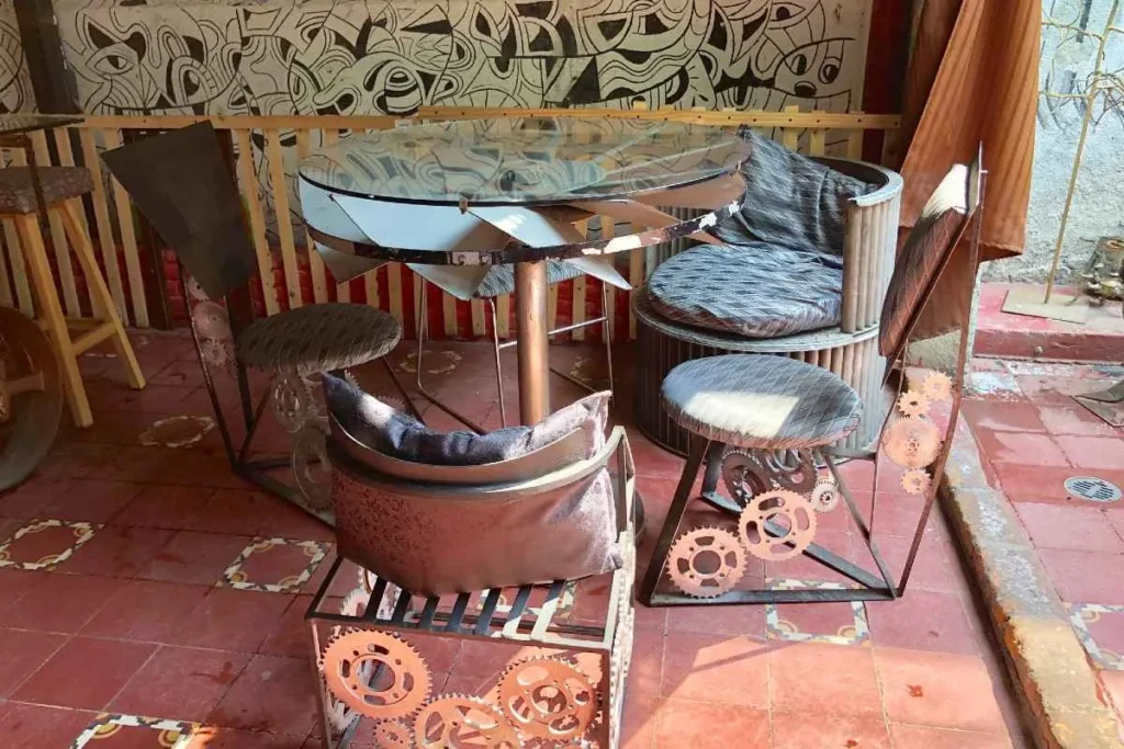 sillas con engranes de bicicletas en minichelista