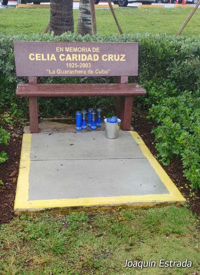 banco de celia cruz en Coconut Grove miami