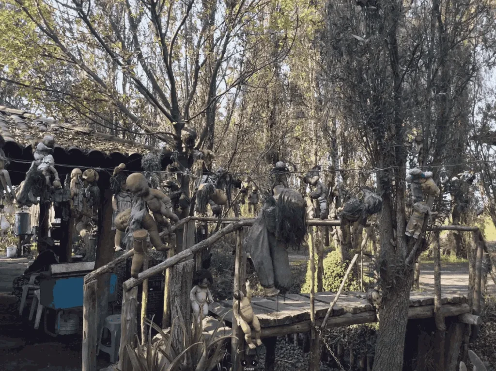 cabaña en la isla de las muñecas