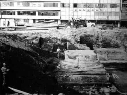 foto antigua de la Pirámide de Ehécatl