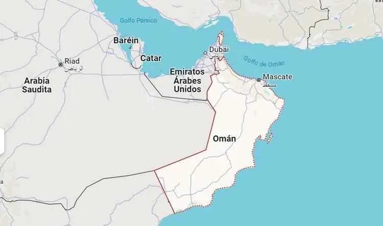 Omán mapa