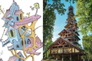 Peculiar casa del Dr. Seuss en Alaska