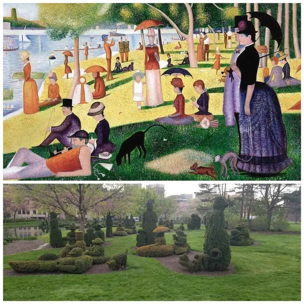 Esculturas de topiarios inspiradas en el arte