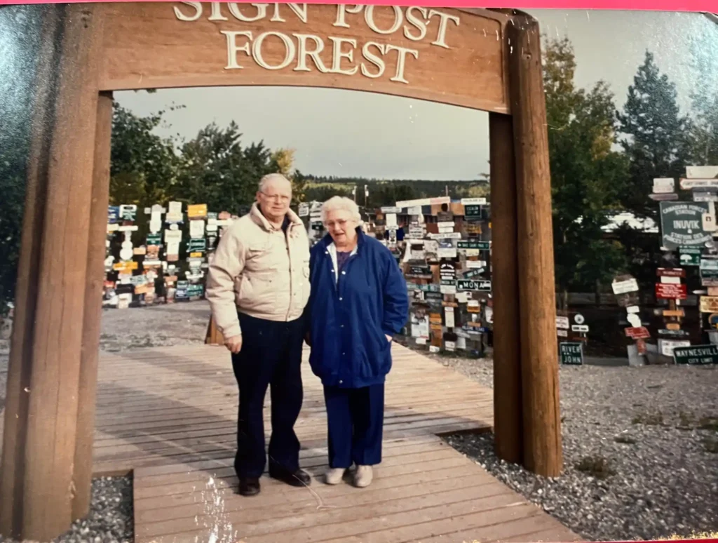 Carl y Eleonor en 1992 en el Sign Post Forest