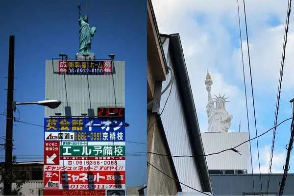 estatuas de la libertad en kyobashi