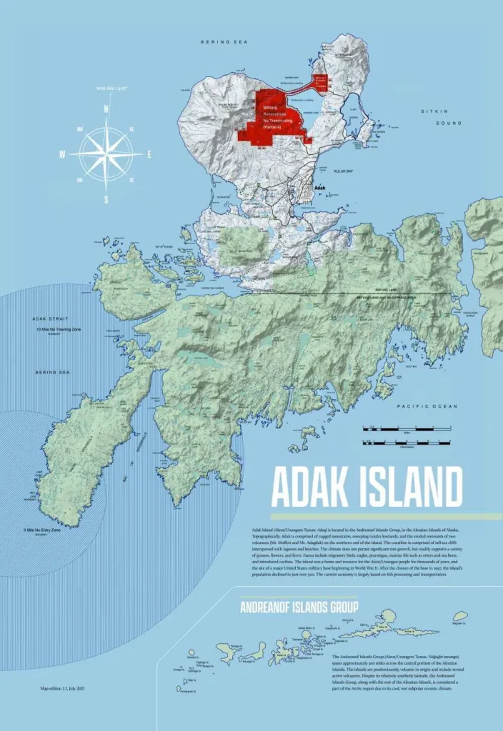 mapa de adak