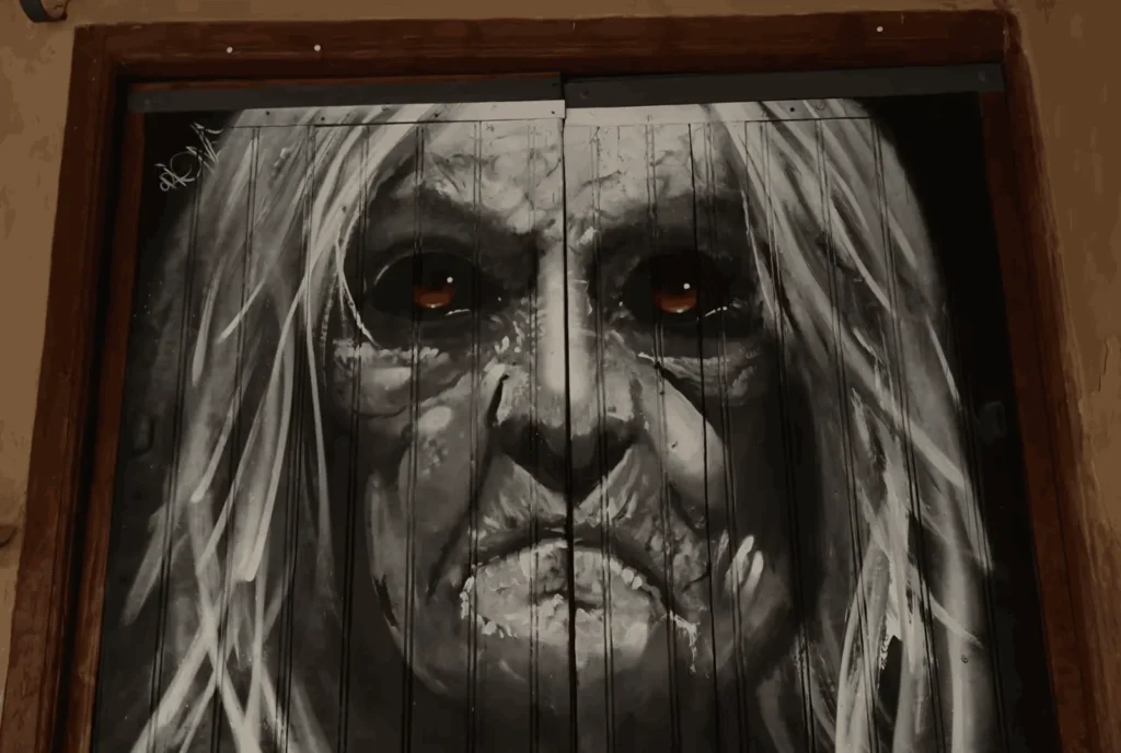 la cara de una buja pintada como decoracion