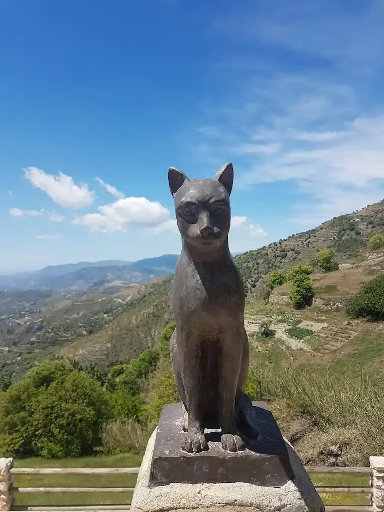 gato negro en el mirador del aquelarre