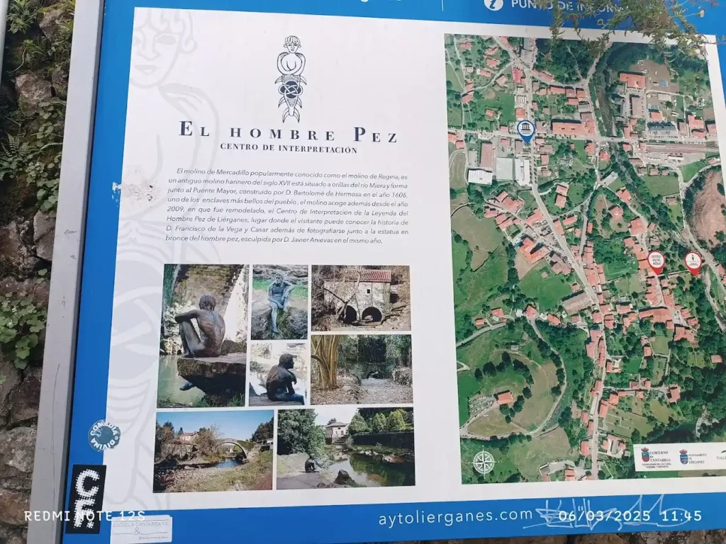 tabla informativa del hombre pez en cantabria